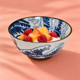 Ceramic Rice Bowl — 14 fl. oz., Peach and raspberry yogurt dessert