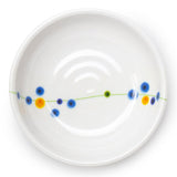 4½″ White Rain Flower Melamine Side Bowl, Overhead view