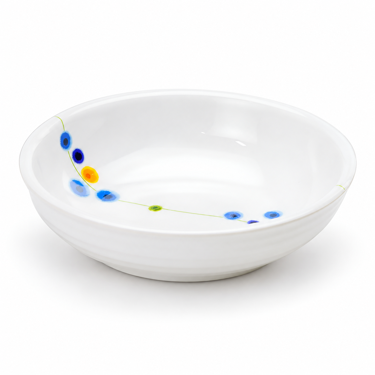 4½″ White Rain Flower Melamine Side Bowl, Product view