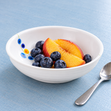 4½″ White Rain Flower Melamine Side Bowl, Serving example