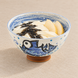 Japanese Rice Bowl - 4.5"D x 2.35"H, Styled view