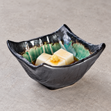 4″ Green Ceramic Square Bowl — 5 fl. oz., Tofu side dish