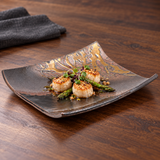IM214-TG rectangular plate with scallops and asparagus