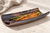 IM415-TG rectangular platter with carrots and asparagus