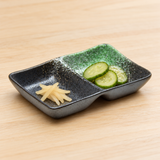 JX152-M black and green porcelain with cucumber pickles and ginger