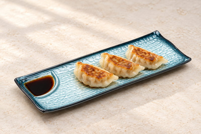 JX212-S with gyoza and dipping sauce