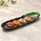 JX213-M black and green porcelain with four nigiri