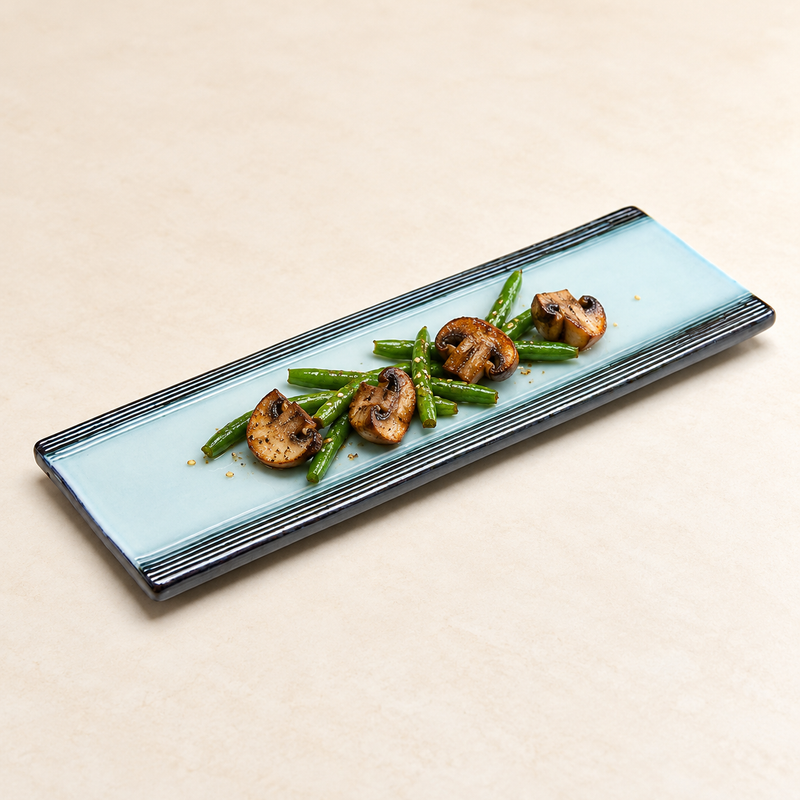 JX215-S with mushrooms and green beans