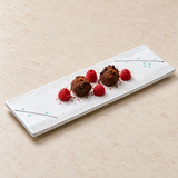15"X5" Rectangular Porcelain Platter, White. Alternative serving suggestion.