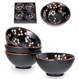 Ceramic Bowl Set 4pc - 4.5"D x 2.15"H, Collage