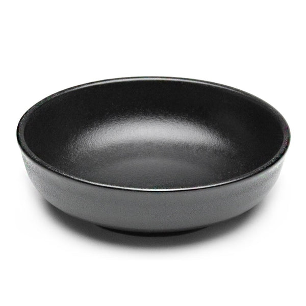 5½″ Matte Black Porcelain Side Bowl — 1¾″ High