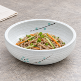 8"Dx2.5"H Porcelain Bowl, White, Cold soba setting