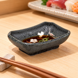 Green Sakura sauce dish with soy sauce and scallions