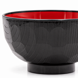 Japanese Lacquerware-Bowl, Actual exterior texture and rim detail
