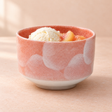 4.5" D x 3" H Ceramic Matcha Bowl (K537-PW), Styled view