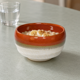 3″ H Ceramic Matcha Bowl — 18 oz, Styled view
