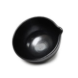 5" D x 3" H Matcha Bowl (K537-SB), Tilted black interior and pouring lip