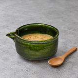4.75" D x 3" H Matcha Bowl (K537-SG), Styled view