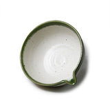 5" D x 2.75" H Ceramic Matcha Bowl (K537-SPG), Pouring-spout interior