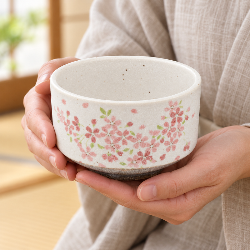The bowl in hand