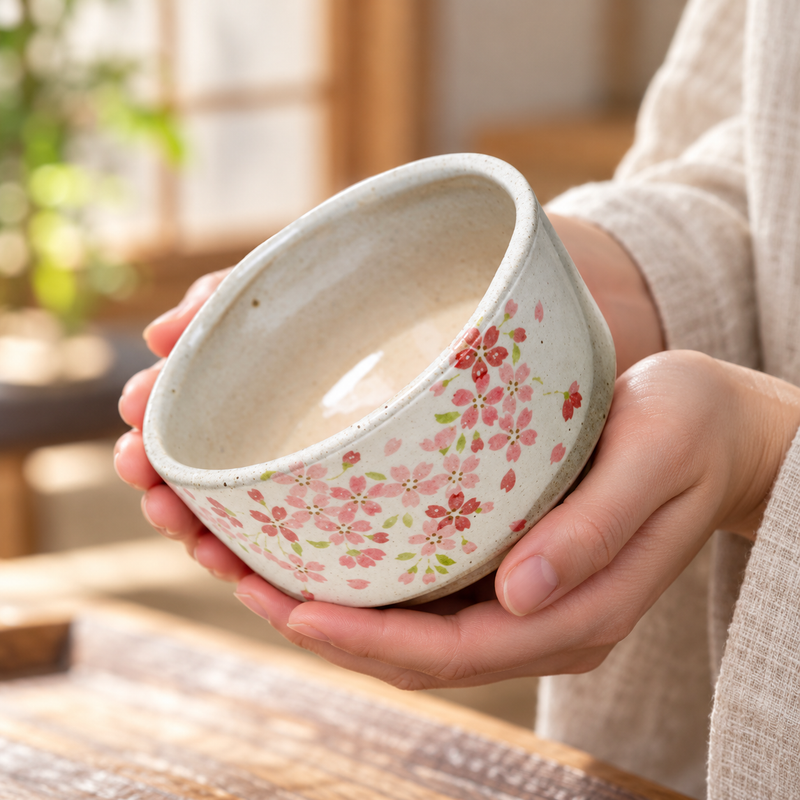 Hold the bowl for tea service