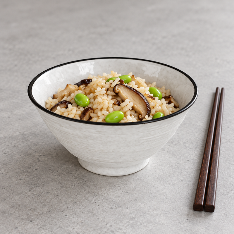 5 in White Dark-Rim Ceramic Bowl, 12 oz — K549-PE2