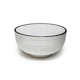 5½″ Ceramic Bowl — 22 fl. oz., Angled white dark-rim bowl