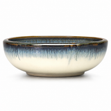 Round Shallow Bowl 9.25", Blue/Grey, Actual low profile