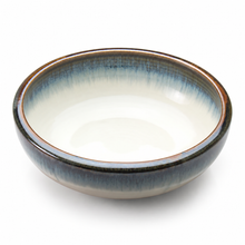 Round Shallow Bowl 9.25", Blue/Grey, Angled shallow glazed bowl