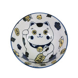 5″ Blue Engi Neko Ceramic Bowl — 14 fl. oz., Overhead artwork