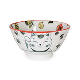 5″ Red Engi Neko Ceramic Bowl — 14 fl. oz., Product view front