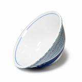 Ceramic Soup Bowl — 18 fl. oz., Blue, Tilted plain-white interior
