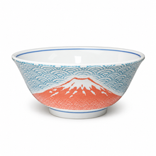 Ceramic Soup Bowl — 18 fl. oz., Red, Angled Mount Fuji product view