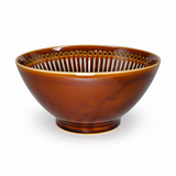 7″ Brown Ceramic Ramen Bowl — 40 fl. oz., Product view