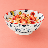 Ceramic Bowl — 35 fl. oz., Red, Styled view