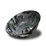 Ceramic Ramen Bowl — 42 fl. oz., Black, Tilted interior phoenix artwork
