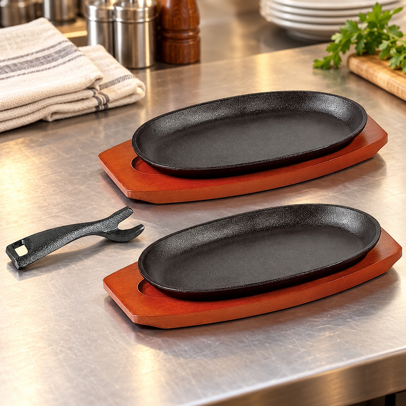 HB-6213 oval steak plate five-piece set