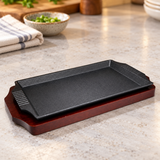 NTP-02 steak plate with serving base — restaurant counter