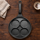 Four-well marble egg pan — table setting