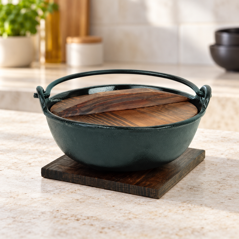 24 oz iron nabe pot — Iron cookware with a traditional silhouette