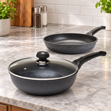 11-inch fry and wok pan set — kitchen preparation setting