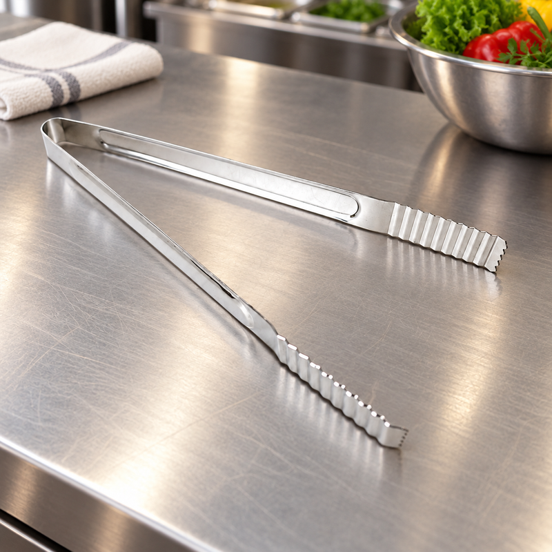 KR-GM-HI-TL30 stainless-steel flat-tip tong