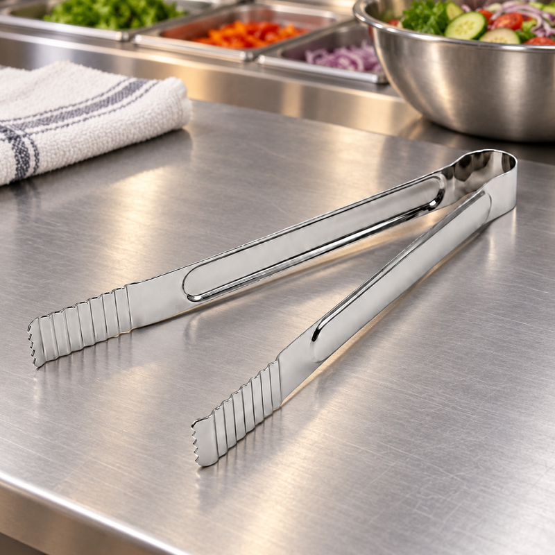 KR-GM-HI-TL26 stainless-steel flat-tip tong