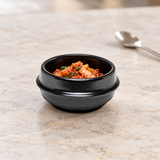 DRC-117 black ceramic side bowl with kimchi