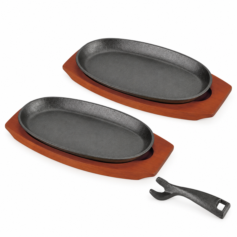 HB-3026 oval steak plate five-piece set