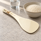 Empty Autumn Grass rice paddle in a rice preparation setup