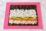 U-5211 sushi rolling mat with rice and fillings