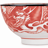Ceramic Rice Bowl — 9 fl. oz., Red, Detail view