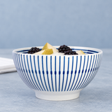 Ceramic Rice Bowl — 12 fl. oz., Pear and blackberries