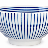 Ceramic Rice Bowl — 12 fl. oz., Rim and accented stripe detail